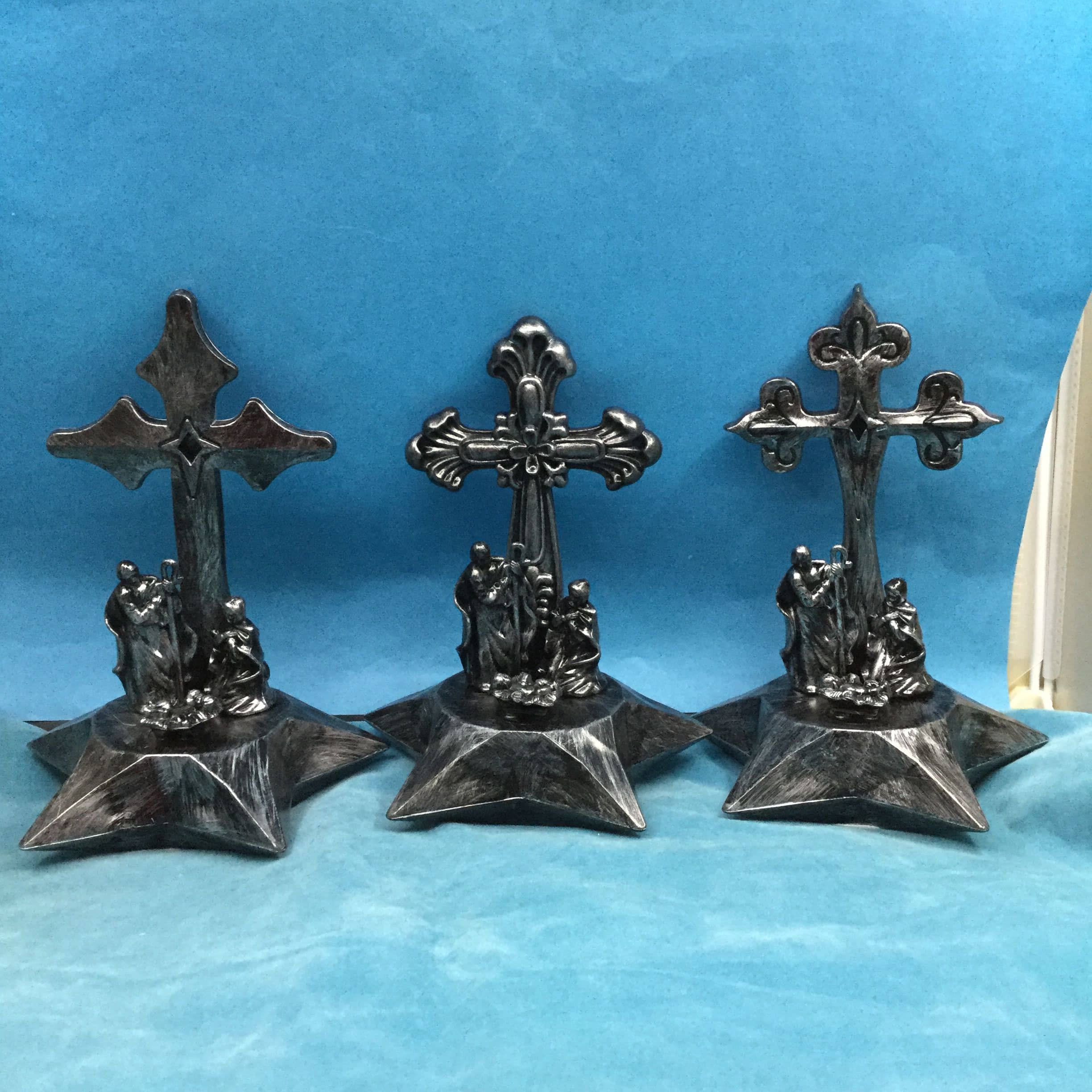 亞克力 透明 西方圣誕禮品仿古 五星十字架