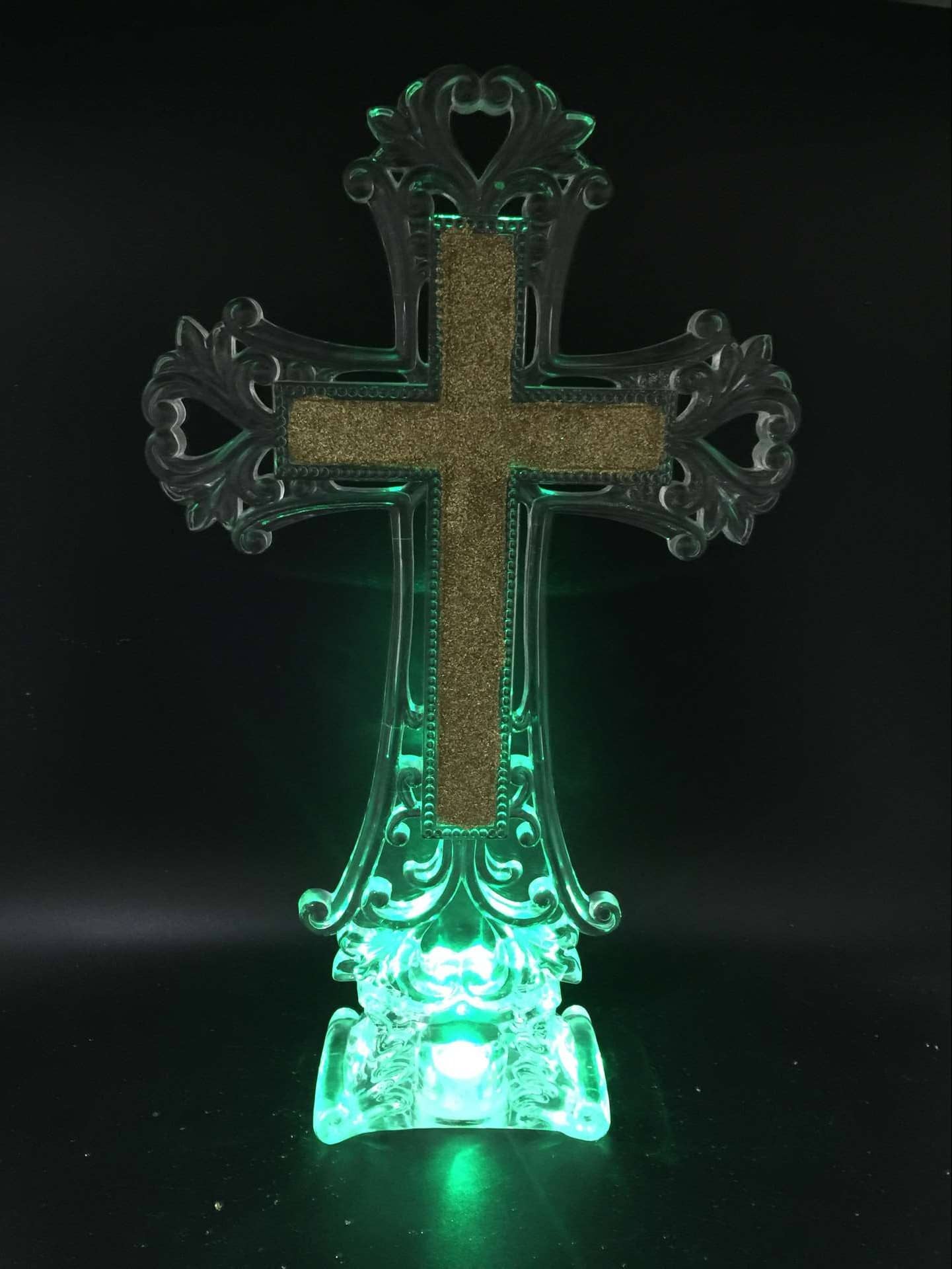 西方圣誕禮品 發(fā)光透明十字架