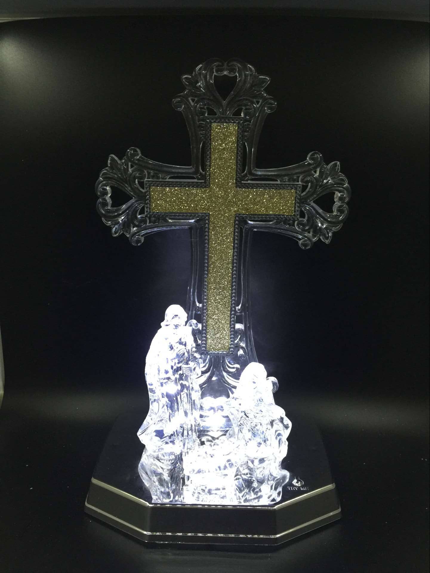 西方圣誕禮品 發(fā)光透明十字架